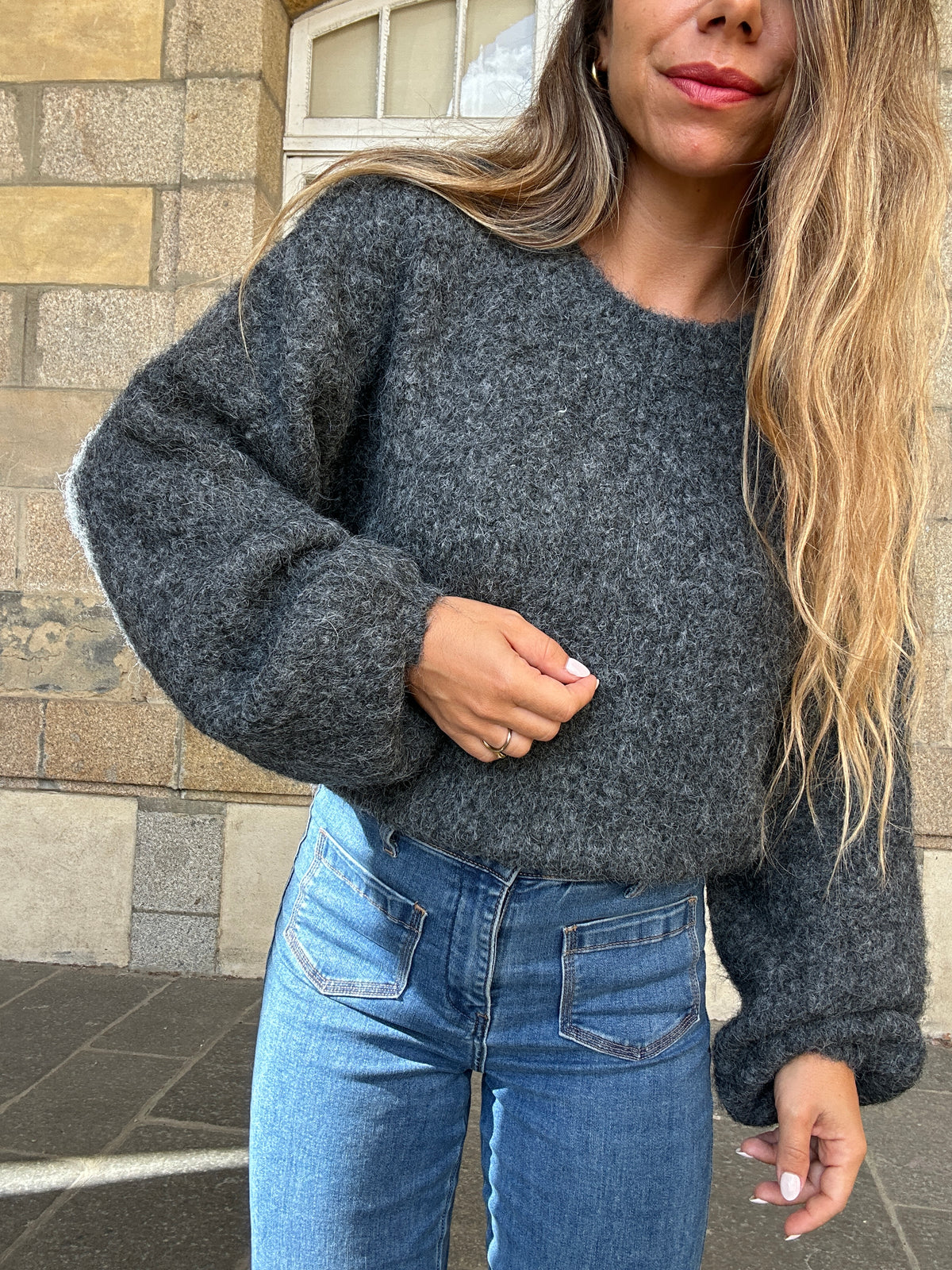 Pull en laine gris Henri