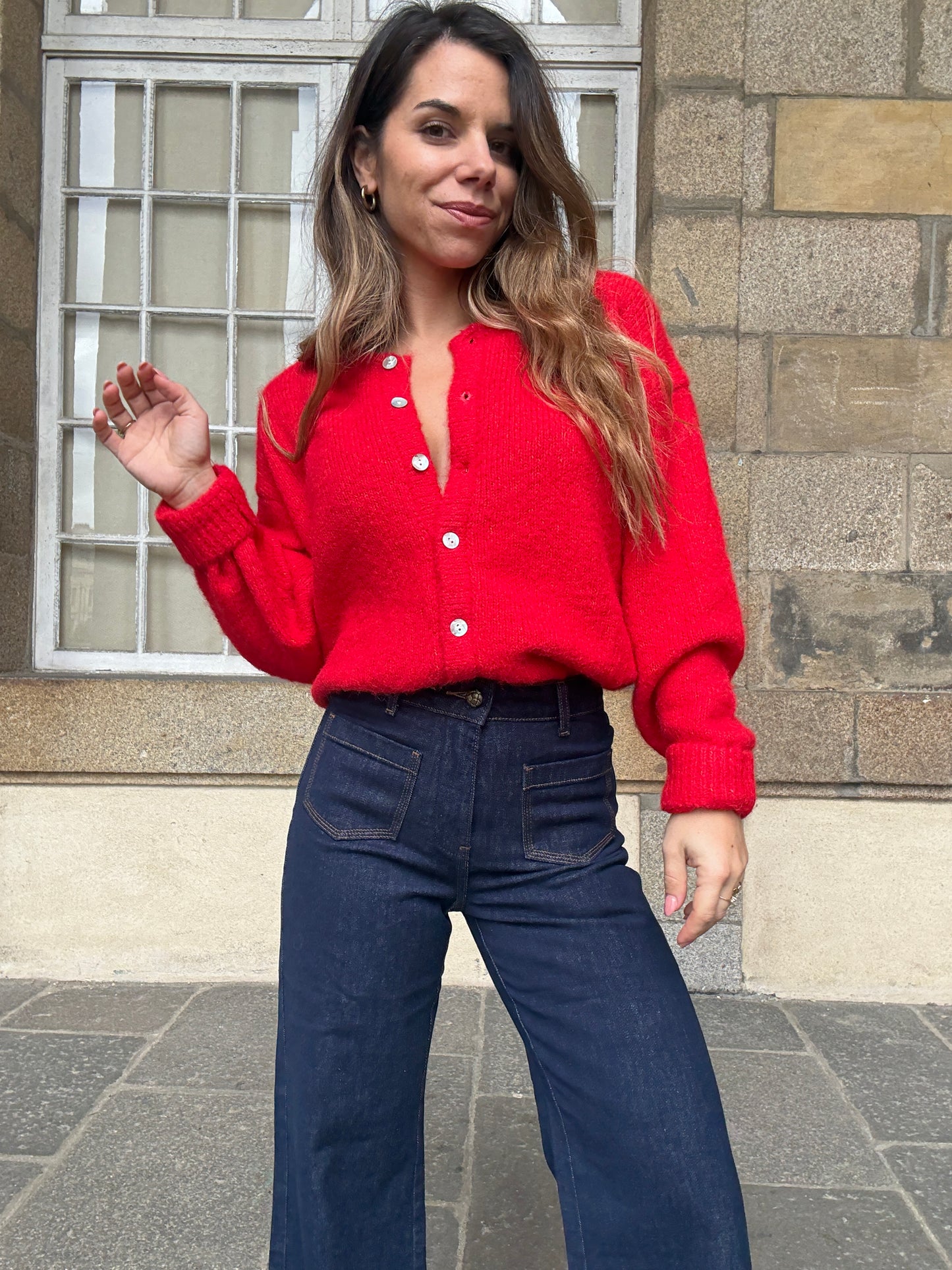 Cardigan Charlie rouge