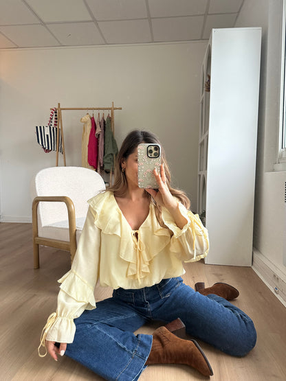 Blouse Iris jaune pâle
