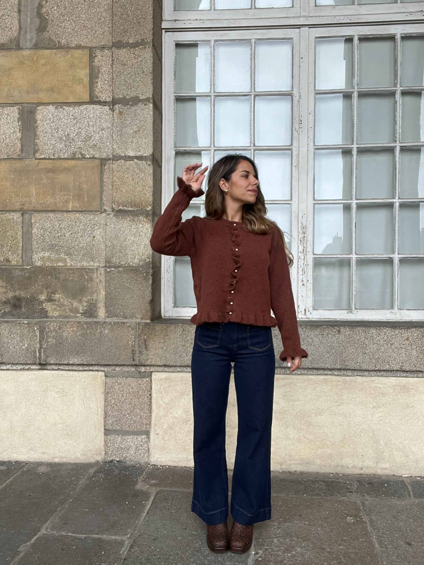 Cardigan Maxine marron