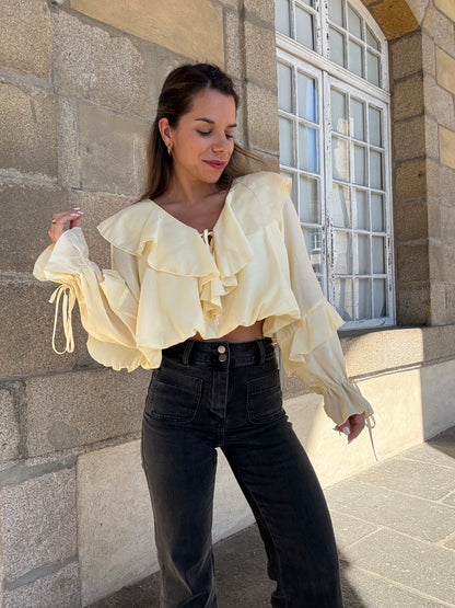 Blouse Iris jaune pâle