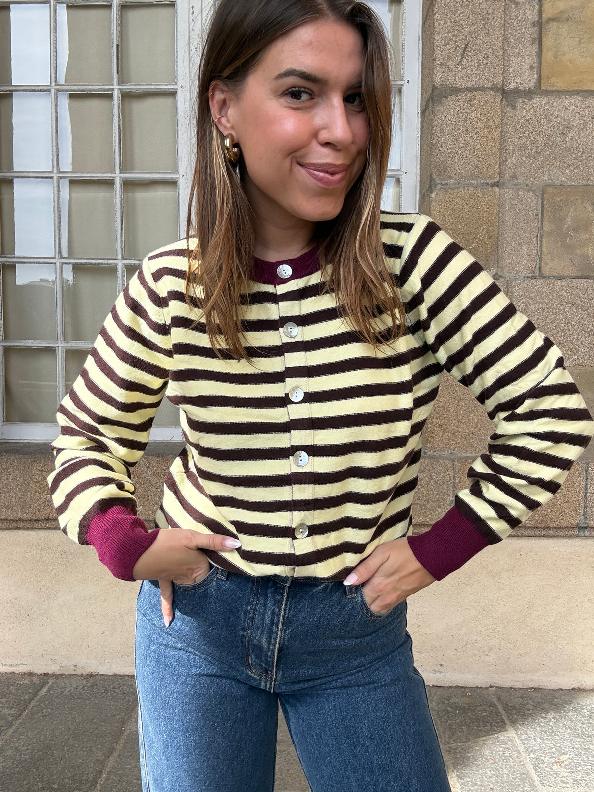 Cardigan rayé Juline