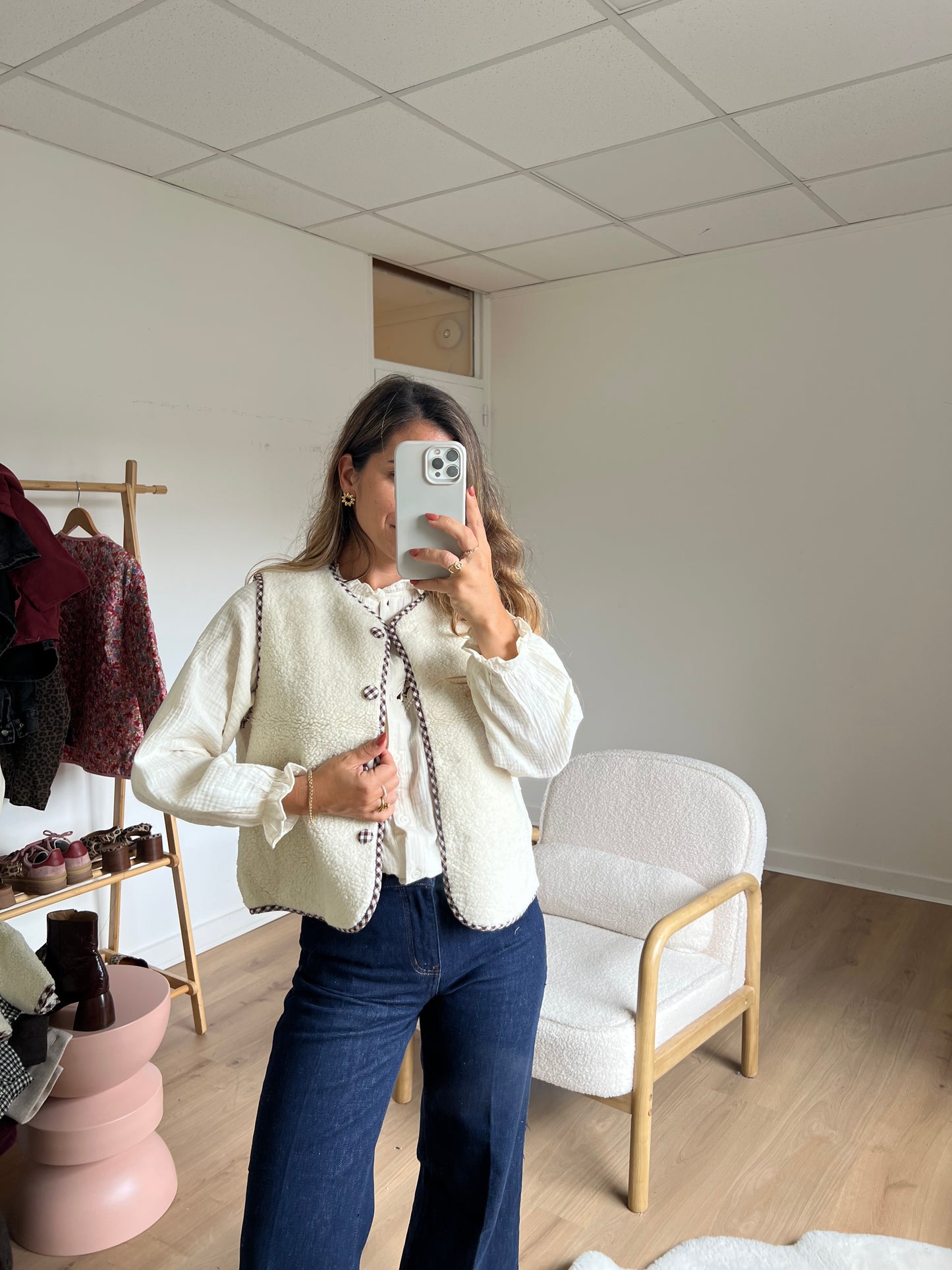 Gilet berger vichy Colette