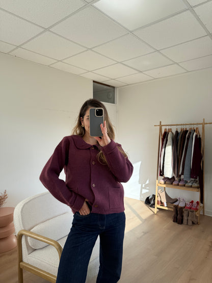 Cardigan Gloria bordeaux