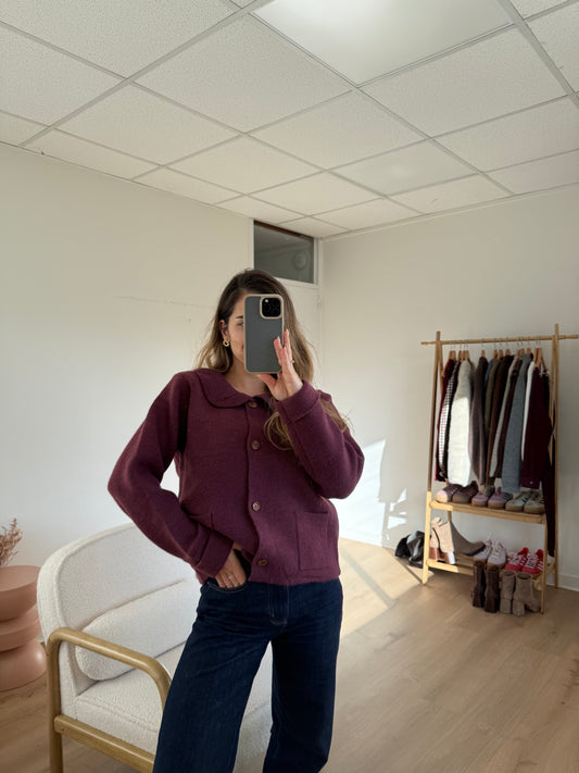 Cardigan Gloria bordeaux