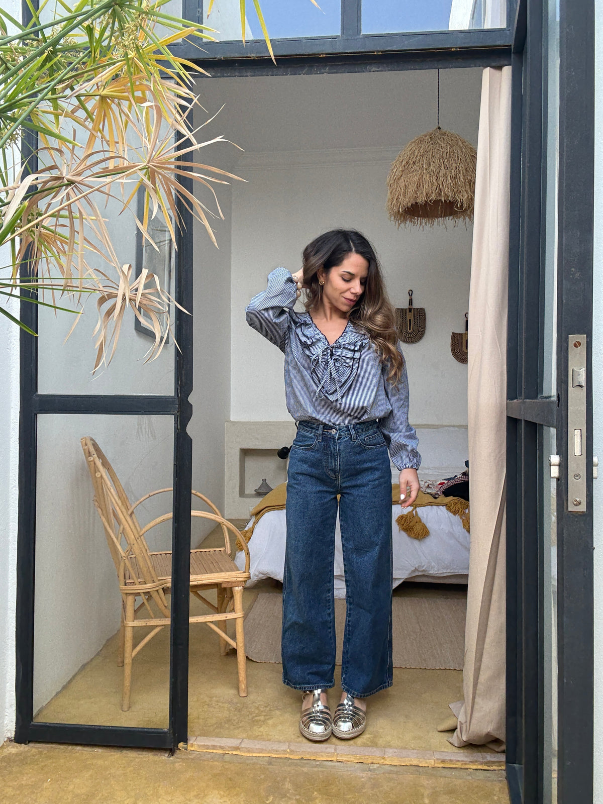 Blouse Stella vichy bleu marine