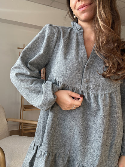 Robe grise Alice en laine