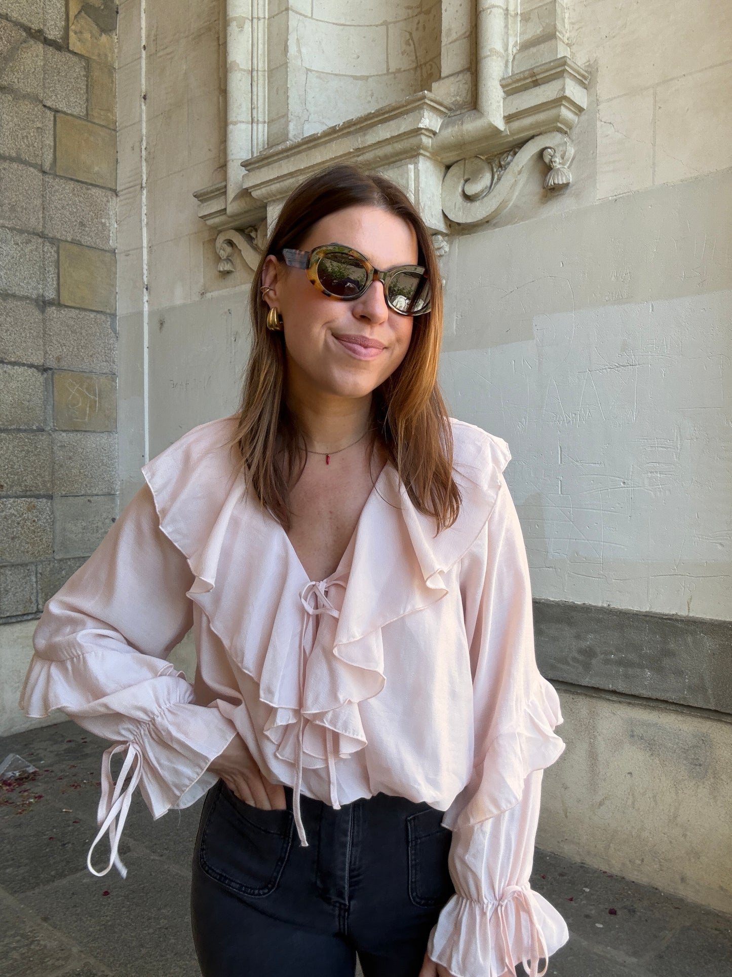 Blouse Iris rose pâle