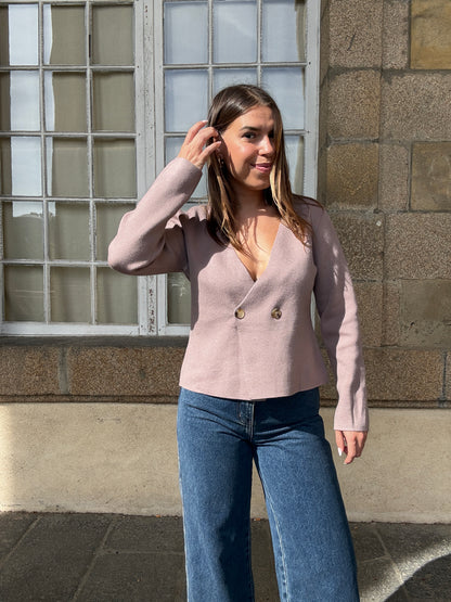 Pull en maille Amanda taupe