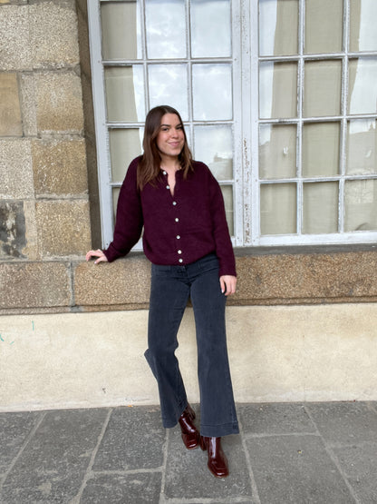 Cardigan Agatha bordeaux