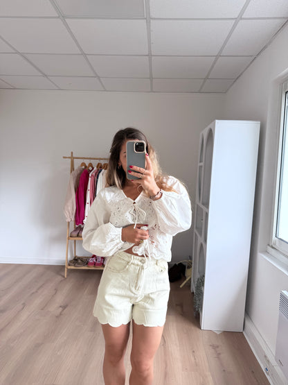 Short en jean Pippa beige
