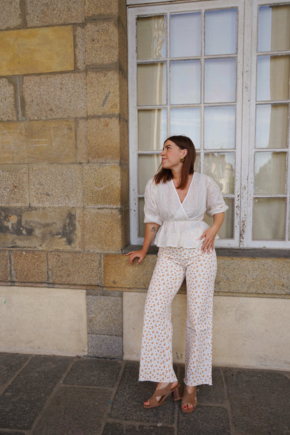 Jean flare à fleurs Maria