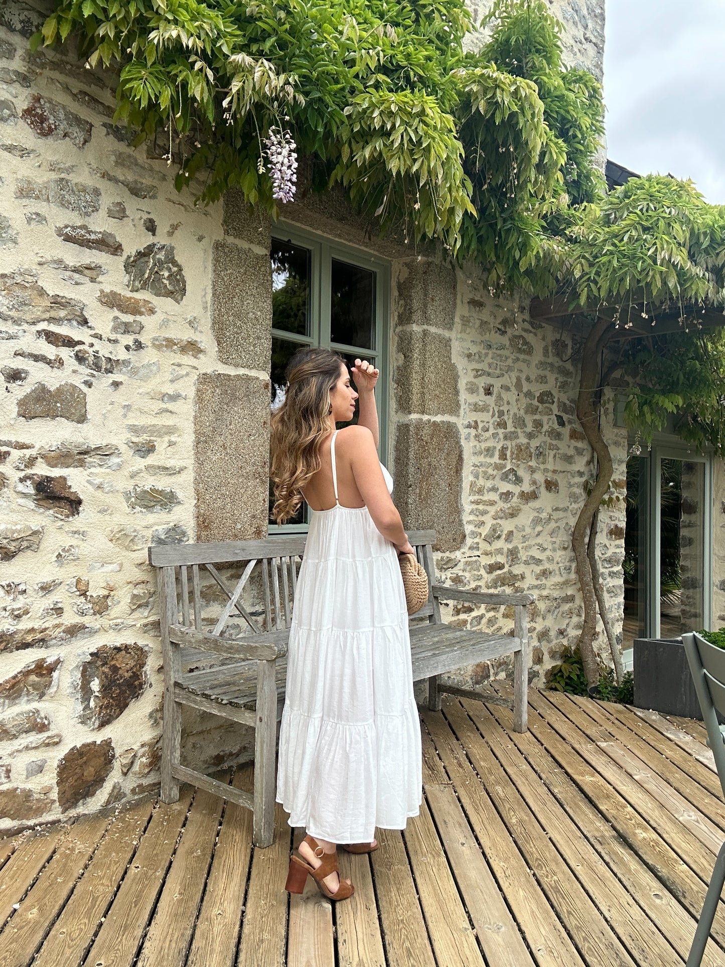 Robe longue Louisa blanche