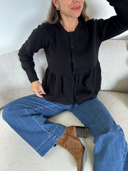 Blouse en maille Eva noir