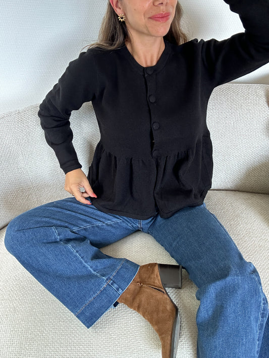 Blouse en maille Eva noir