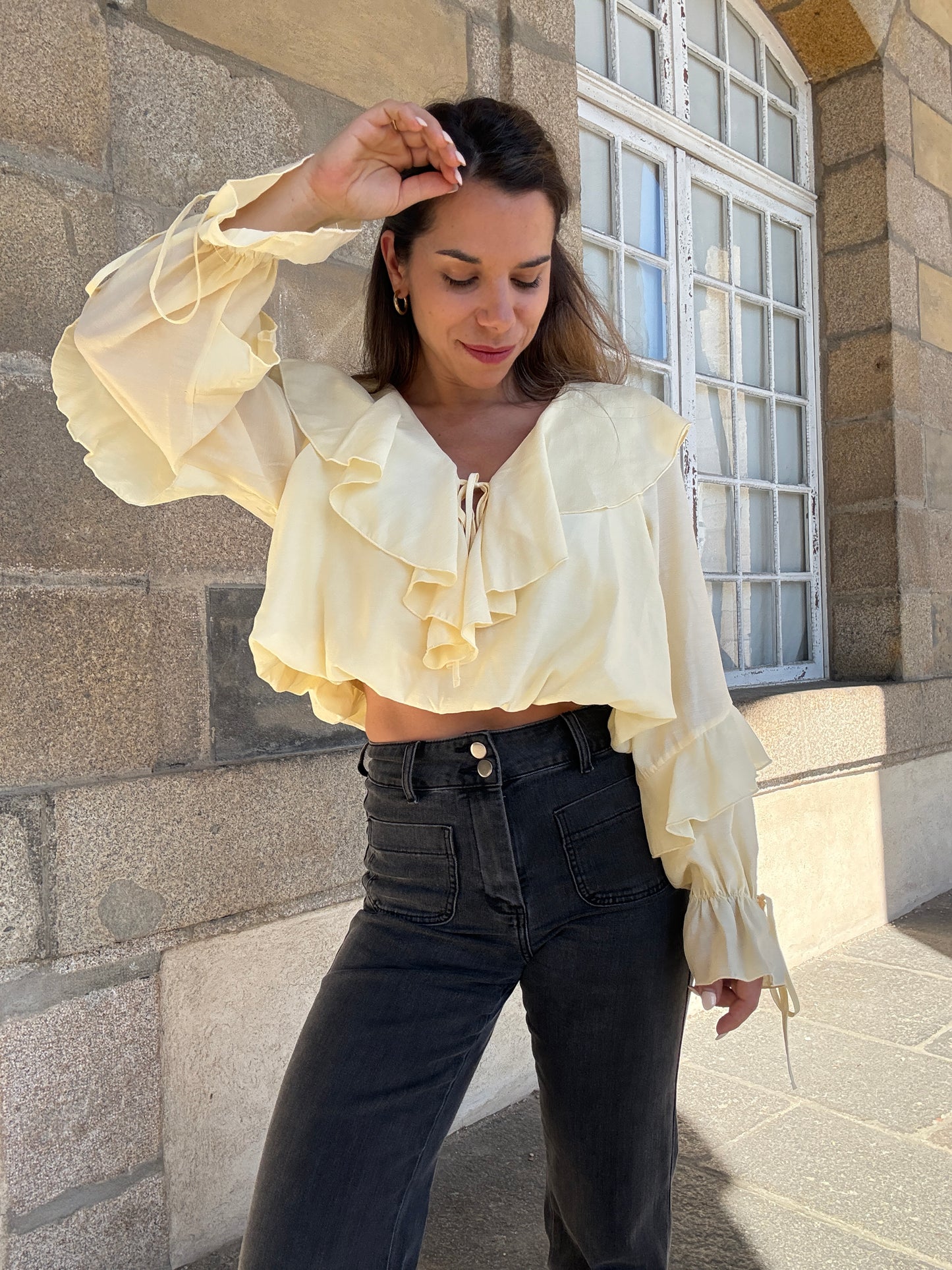 Blouse Iris jaune pâle