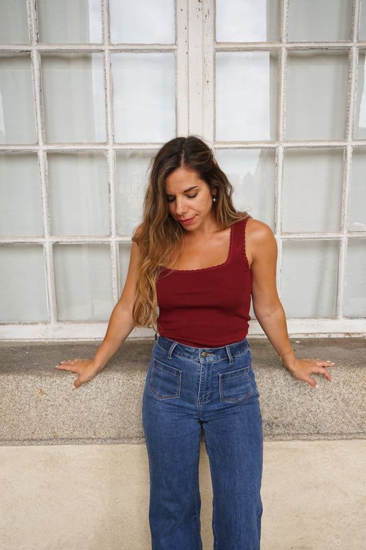 Top Lise bordeaux