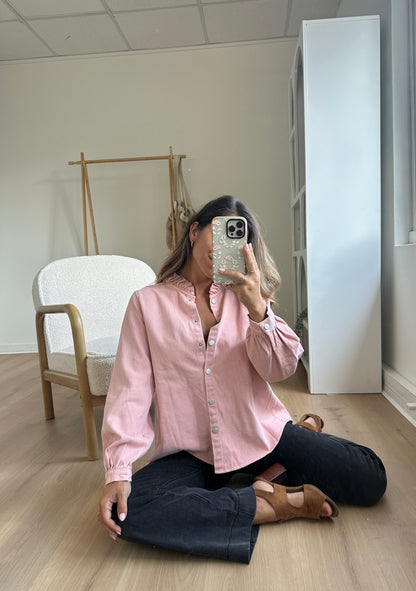 Veste en jean Céleste rose