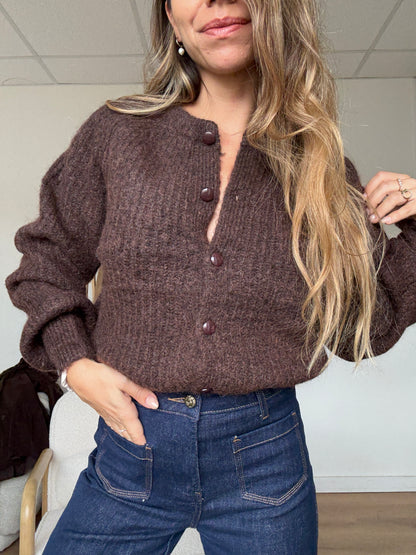 Cardigan Irène chocolat