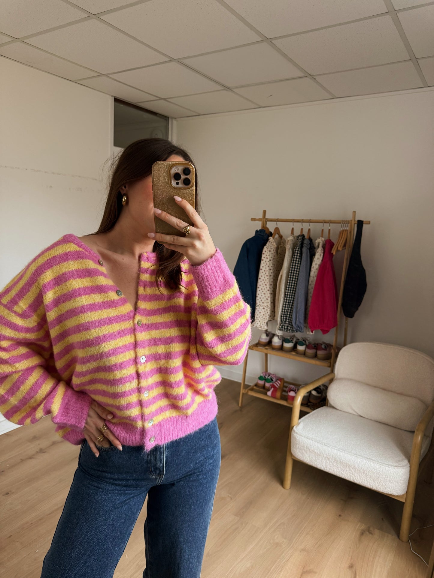 Cardigan rayé Solela