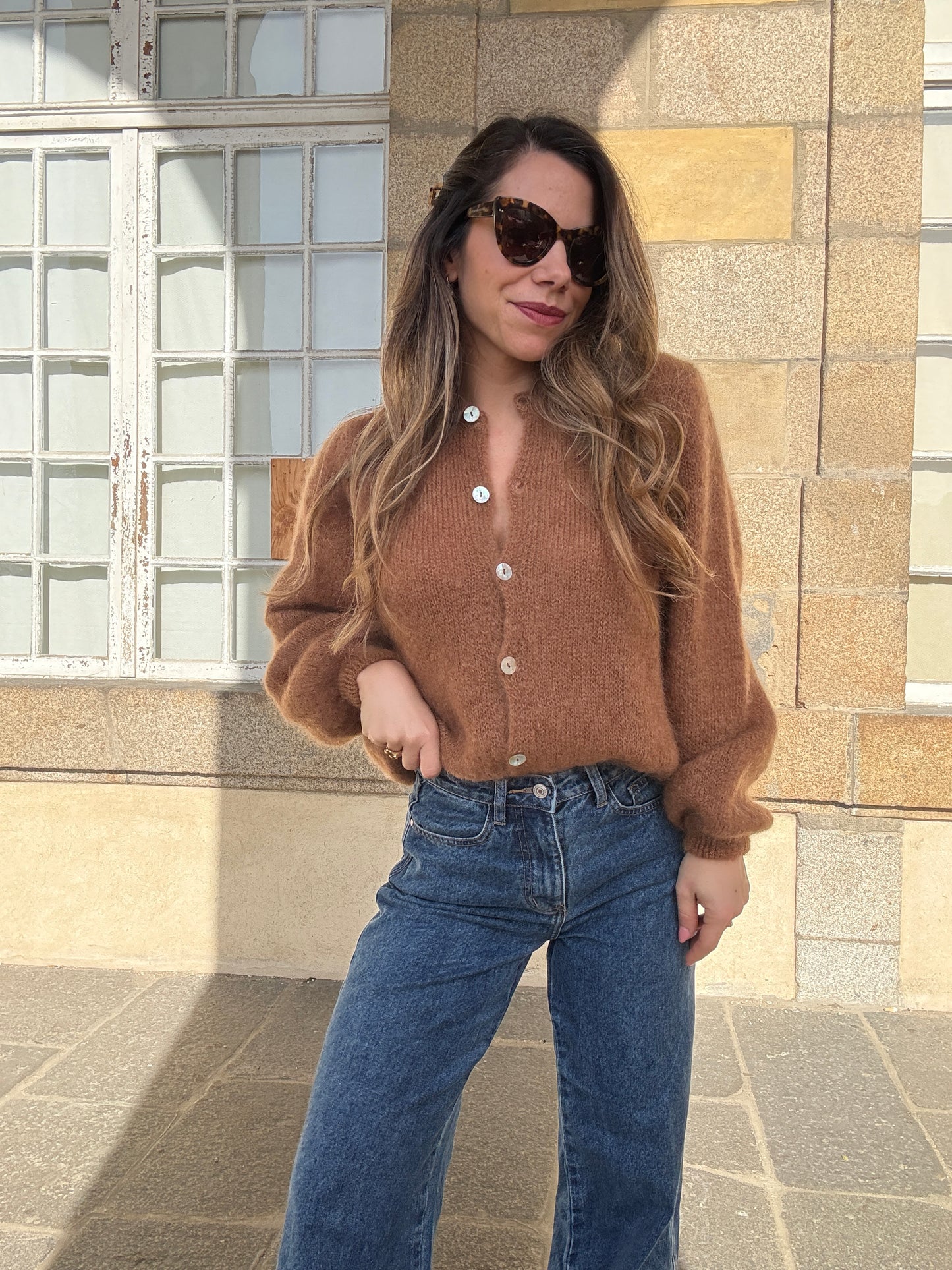 Maille en laine Bianca camel