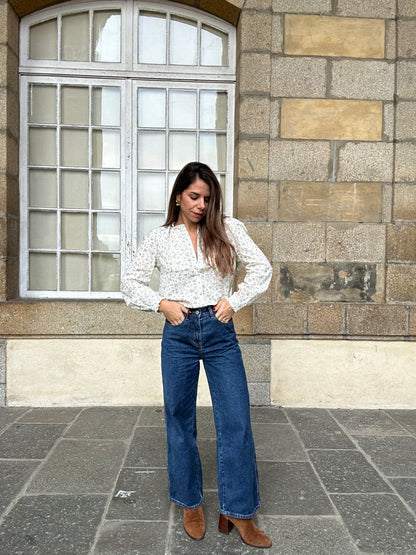 Chemise à fleurs Lila