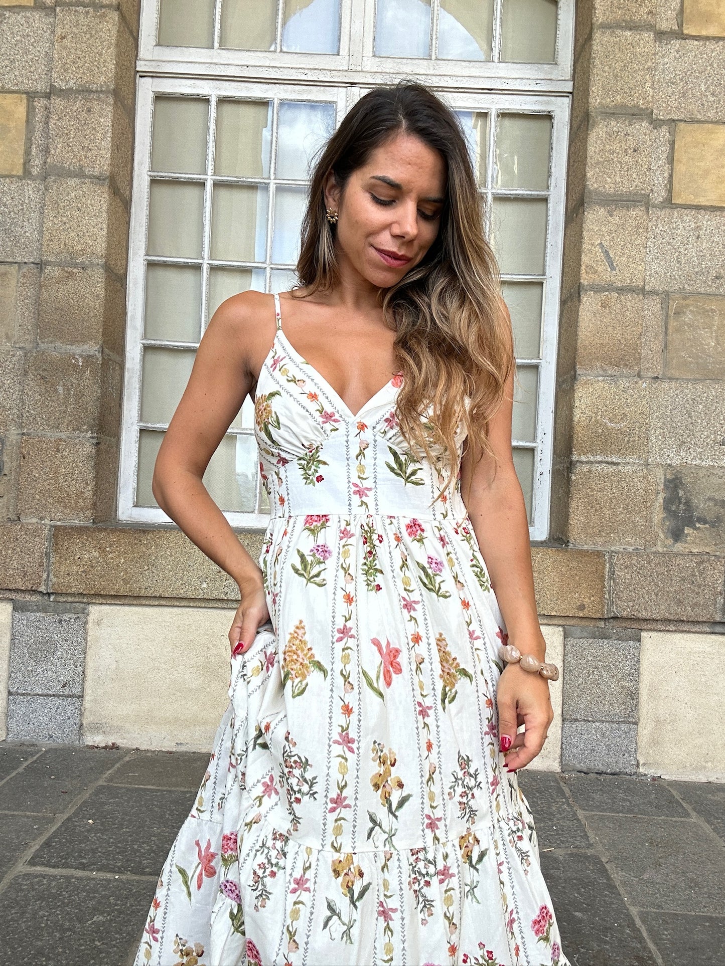 Robe longue fleurie Flora
