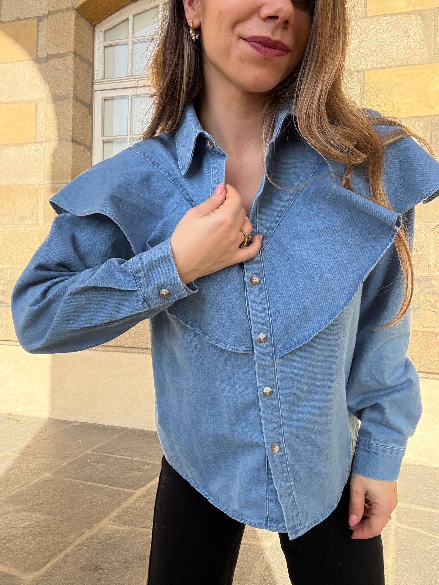 Blouse en denim Agathe