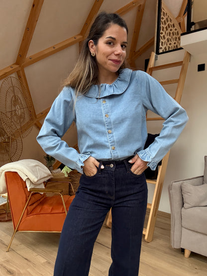 Blouse Pia denim clair