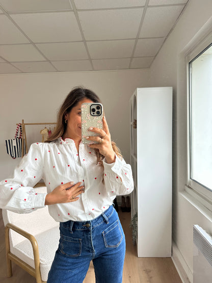 Chemise volants cœur Garance