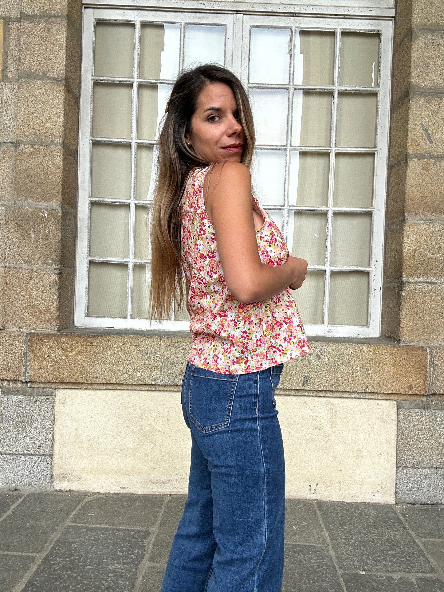 Top fleuri Paola