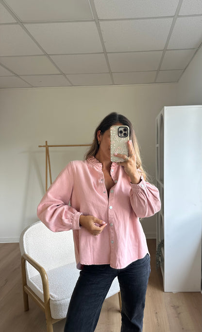 Veste en jean Céleste rose