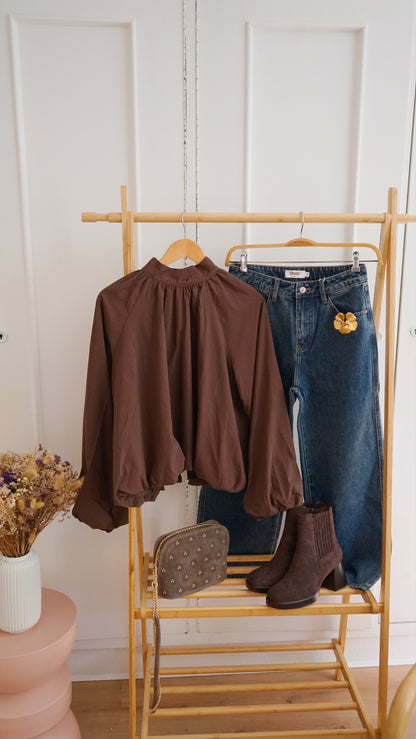 Blouse Mahé chocolat