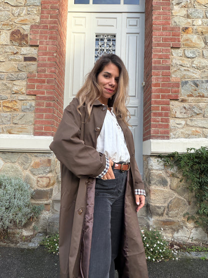 Trench long Manon chocolat