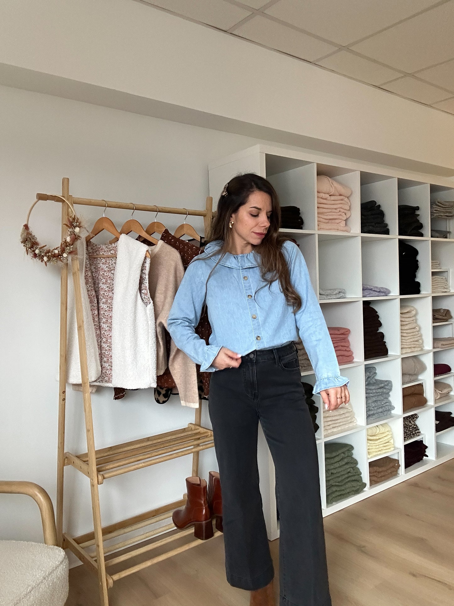 Blouse Pia denim clair