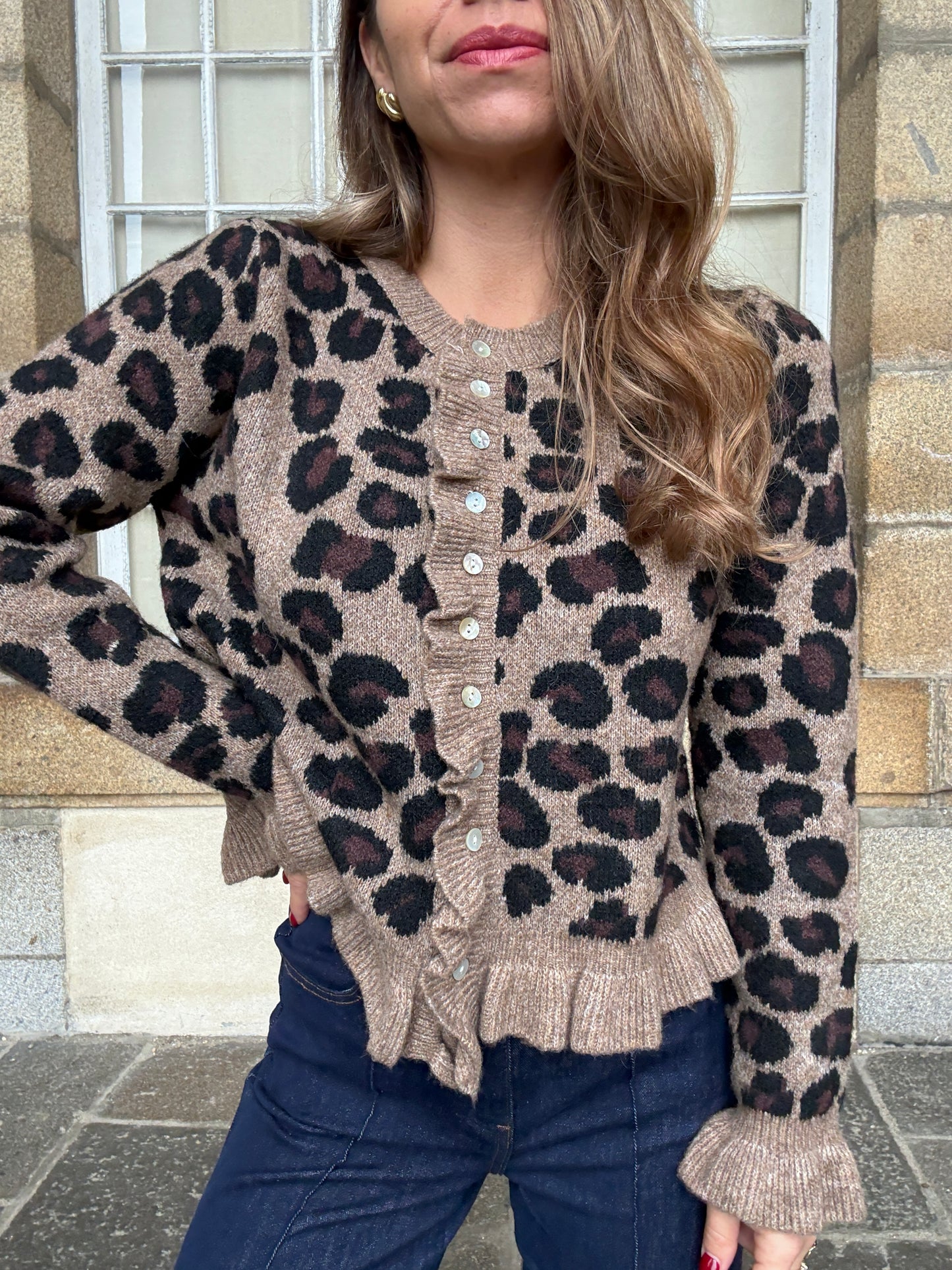 Cardigan Maxine léopard