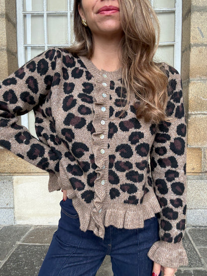 Cardigan Maxine léopard