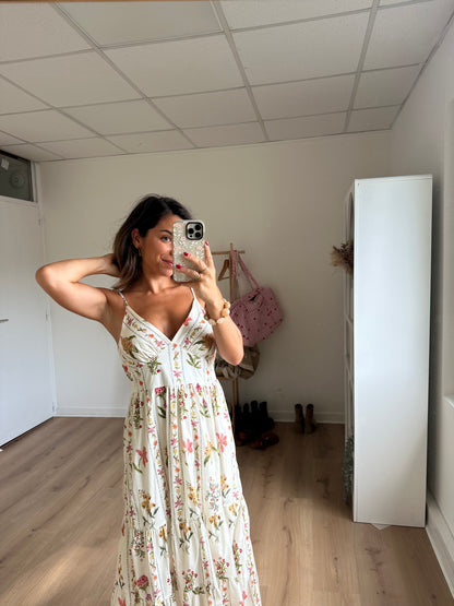Robe longue fleurie Flora