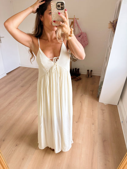 Robe longue Stella écrue