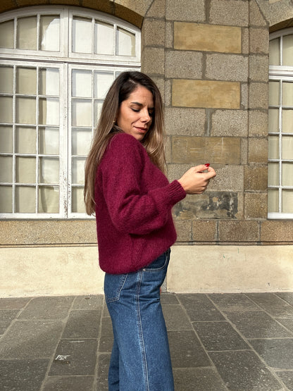 Pull Anna bordeaux