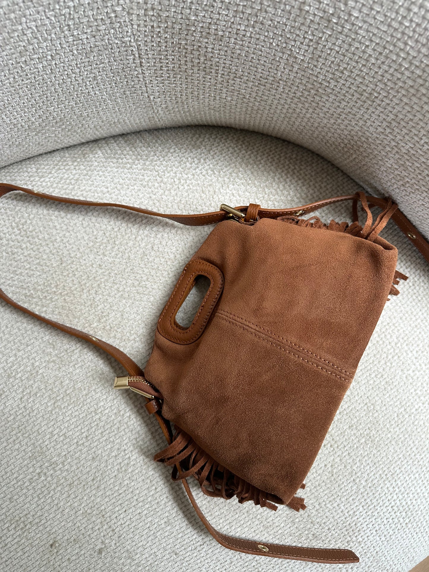 Sac à main en cuir Jodie cognac