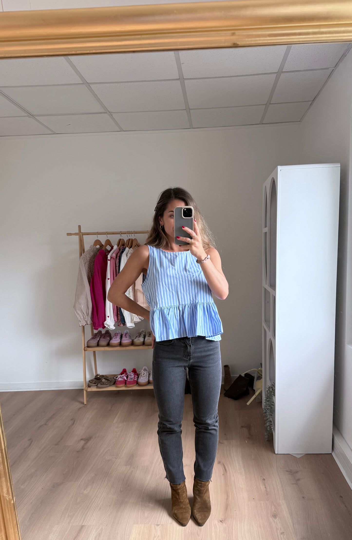 Top rayé Raquel bleu