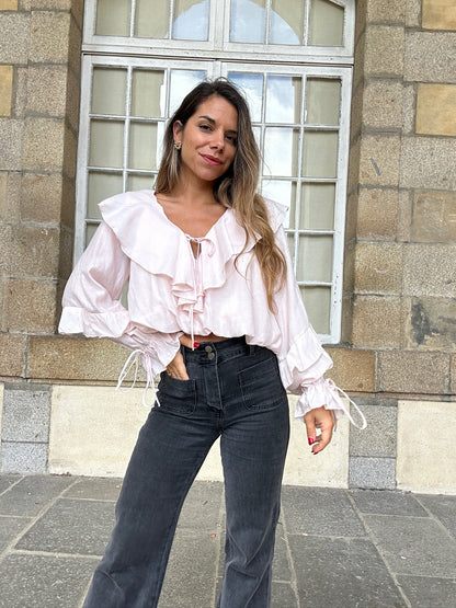 Blouse Iris rose pâle
