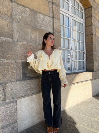 Blouse Iris jaune pâle