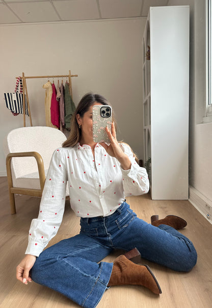 Chemise volants cœur Garance