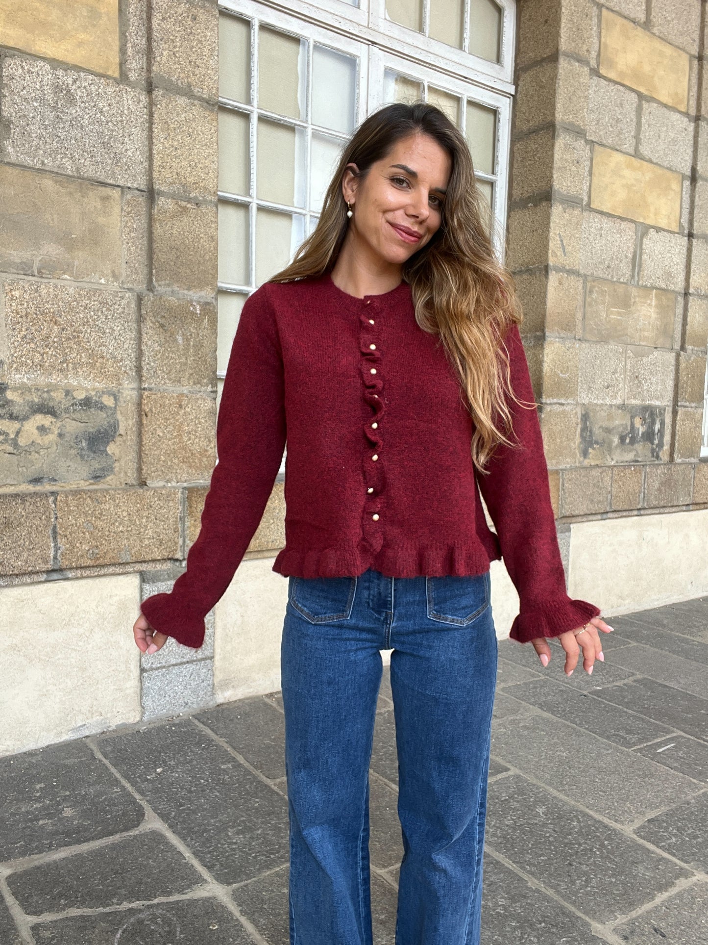 Cardigan Maxine bordeaux