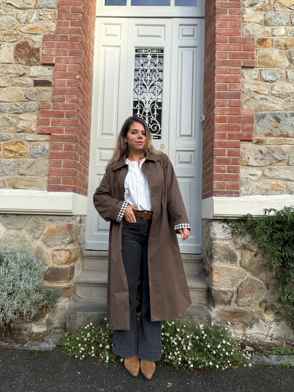 Trench long Manon chocolat