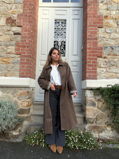 Trench long Manon chocolat