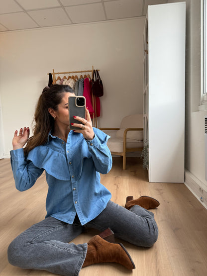 Blouse en denim Agathe