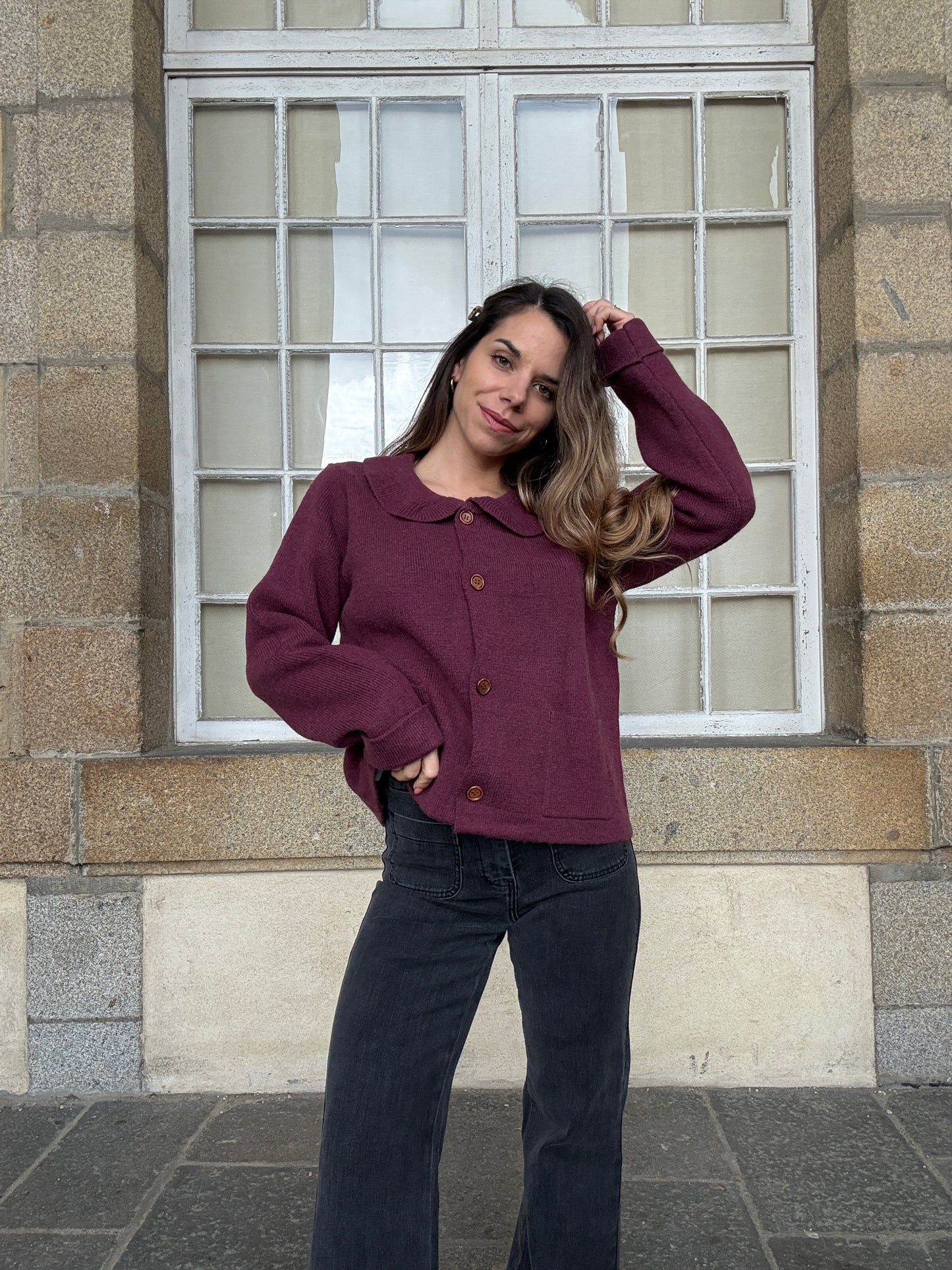 Cardigan Gloria bordeaux